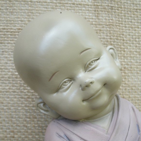 Standing Buddhist Monk Resin Figurine - Picture 9 of 16